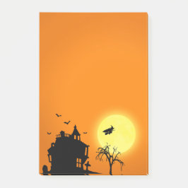 Fröhliche Halloween-Silhouette Landschaft Post-it Klebezettel