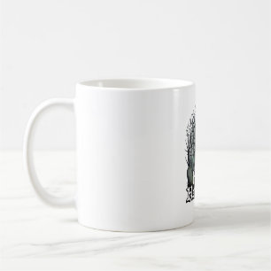 Fröhliche Halloween-Skelett-Laterne Schwarze Katze Kaffeetasse