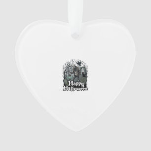 Fröhliche Halloween-Skelett-Laterne Schwarze Katze Ornament