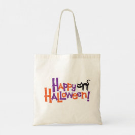 Fröhliche Halloween-Spaß-Schwarze Katze Tragetasche