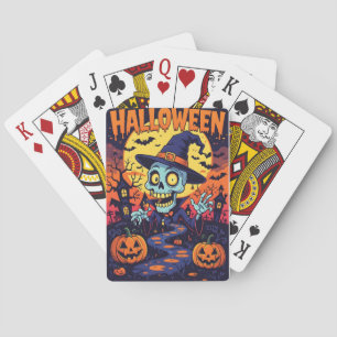 Fröhliche Halloween Spielkarten