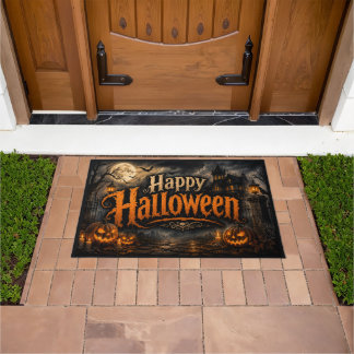 Fröhliche Halloween Spukhaus Fußmatte