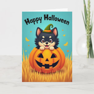 Fröhliche Halloween Süße Kreatur Karte