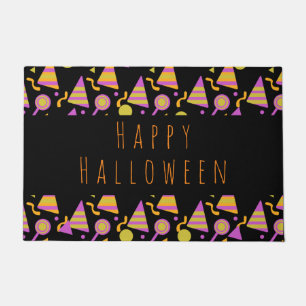 Fröhliche Halloween-Süßigkeiten Neon-Muster Türmat Fußmatte