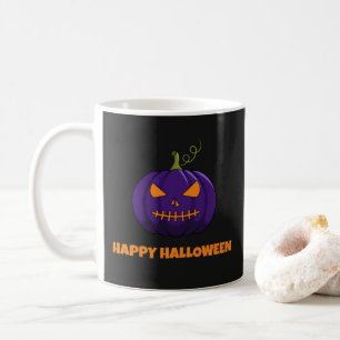 Fröhliche Halloween-Tasse mit Lila Pumpkin Kaffeetasse