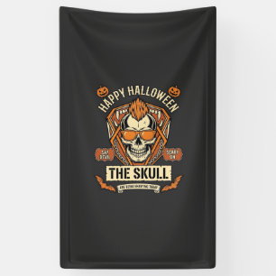 Fröhliche Halloween-Totenkopf-Mohawk-Sonnenbrille Banner