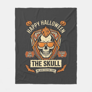 Fröhliche Halloween-Totenkopf-Mohawk-Sonnenbrille Fleecedecke
