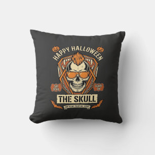 Fröhliche Halloween-Totenkopf-Mohawk-Sonnenbrille  Kissen