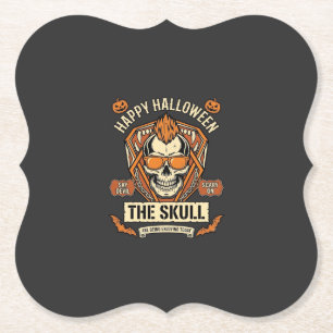 Fröhliche Halloween-Totenkopf-Mohawk-Sonnenbrille Untersetzer