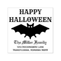 Fröhliche Halloween-Villa-Horror-Rücksendeadresse