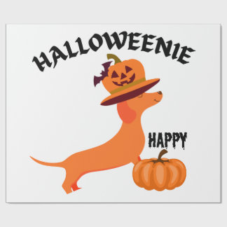 Fröhliche Halloweenie Harley Geschenkpapier
