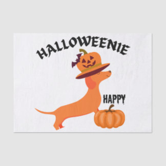 Fröhliche Halloweenie Harley Seidenpapier