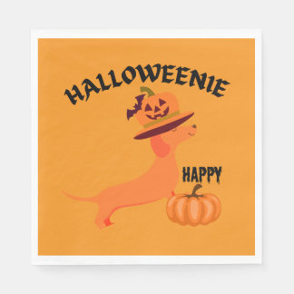 Fröhliche Halloweenie Harley Serviette