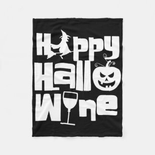 Fröhliche Hallowine Lustige Halloween-Nacht Hexe P Fleecedecke