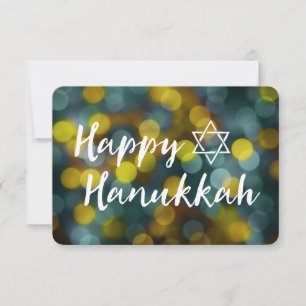 fröhliche hanukkah-Bokeh-Lichter Einladung