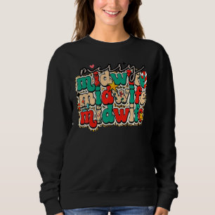Fröhliche Hebamme Leopard Santas Lieblingshebamme Sweatshirt