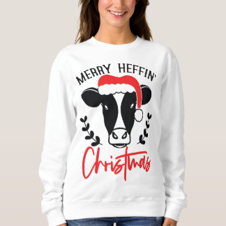 Fröhliche Heffin Weihnachten Lustiger Kuh-Witz Häs Sweatshirt