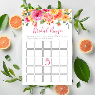 Fröhliche helle Blumen Zitrus Brautparty-Spiel