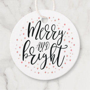 Fröhliche & Helle Korallenrote Weihnachtsgeschenka Geschenkanhänger