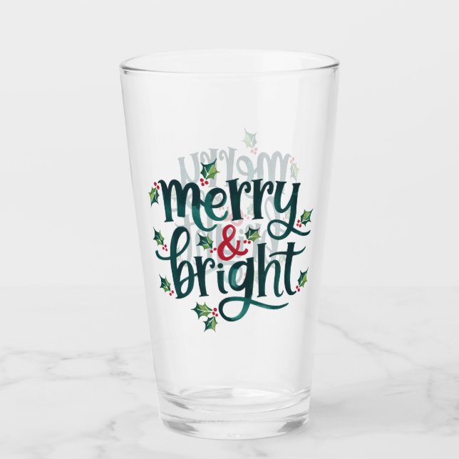 Fröhliche & helle Typografie  Glas (Vorderseite)