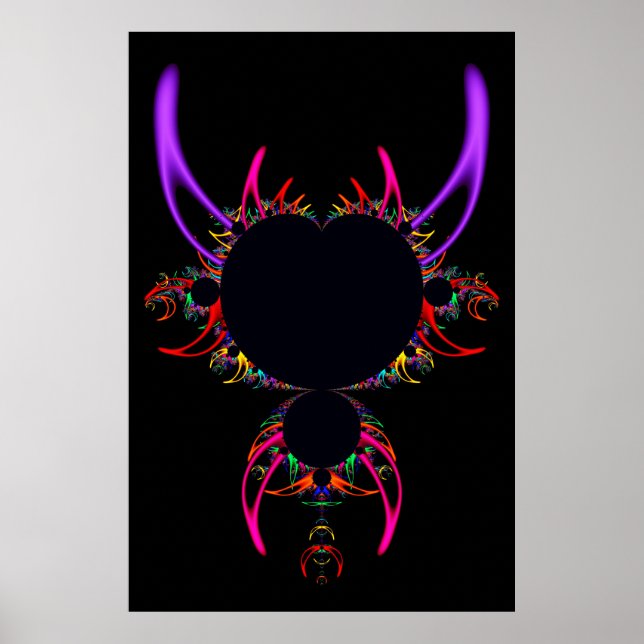 Fröhliche Hörner. Das berühmte Mandelbrot-Set Poster (Vorne)