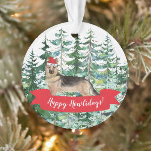 Fröhliche Howlidays Deutscher Schäferhund Weihnach Ornament