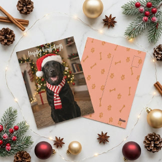 Fröhliche Howlidays Festive Black Lab Weihnachten Postkarte