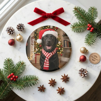 Fröhliche Howlidays lustiger schwarzer Labrador Magnet