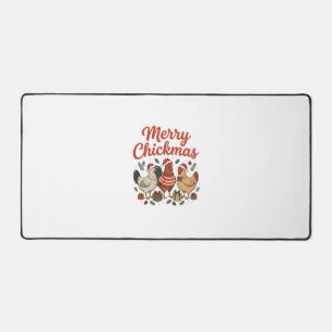 Fröhliche Hühnerweihnachten Hühner Weihnachten Schreibtischunterlage