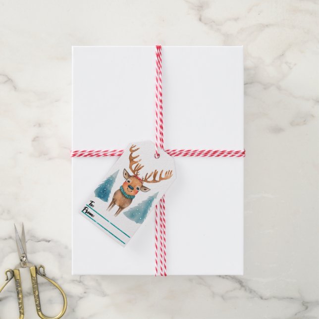 Fröhliche Idee eines Weihnachtsgeschenks für Renti Geschenkanhänger (Mit Garn)