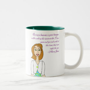 Fröhliche Jane Zweifarbige Tasse