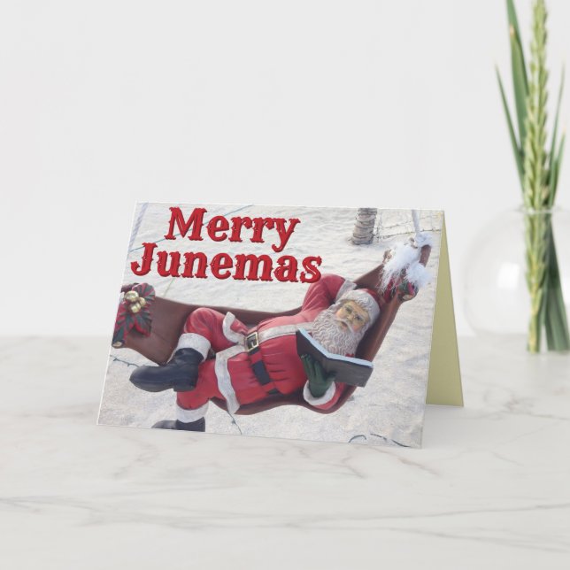 Fröhliche Junemas-Weihnachtskarte Karte (Vorderseite)
