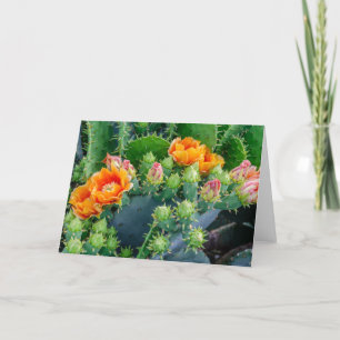 Fröhliche Kakteen-Blume Gruß Karte
