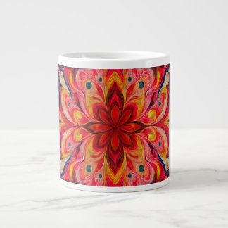 Fröhliche Kaleidoskop-Farben-Kaffeetasse Jumbo-Tasse