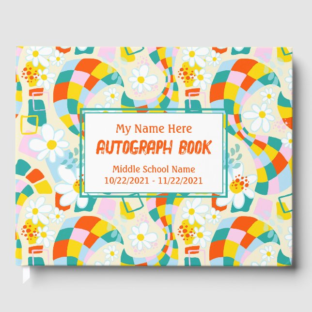 Fröhliche Karo Personalisiertes Autogrammbuch Gästebuch (Vorderseite)