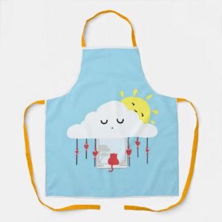 Fröhliche Katze & Sonnige Wolke Apron Schürze