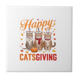 Fröhliche Katzen-Weihnachten Halloween Erntedank K Fliese