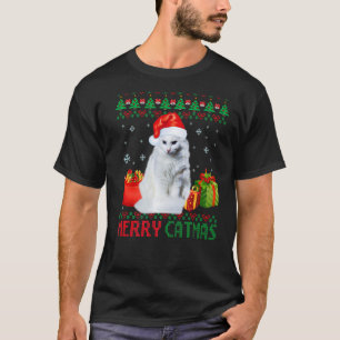 Fröhliche Katzenweihnachten hässliche Weihnachten T-Shirt