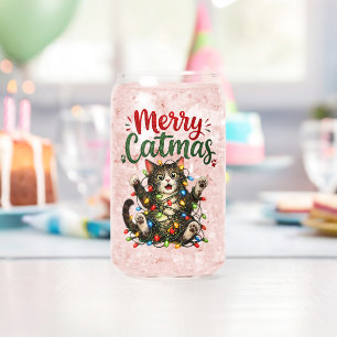 Fröhliche Katzenweihnachten Lustige Katzen Weihnac Dosenglas