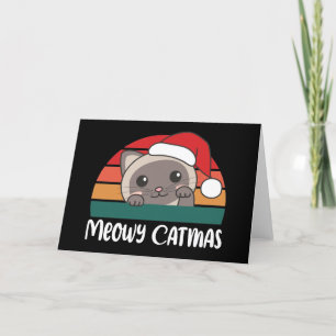 Fröhliche Katzenweihnachten Lustige Katzen-Weihnac Feiertagskarte