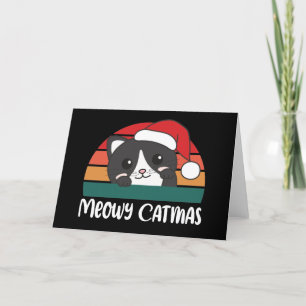 Fröhliche Katzmas lustiger Katzen-Weihnachtswitz Feiertagskarte