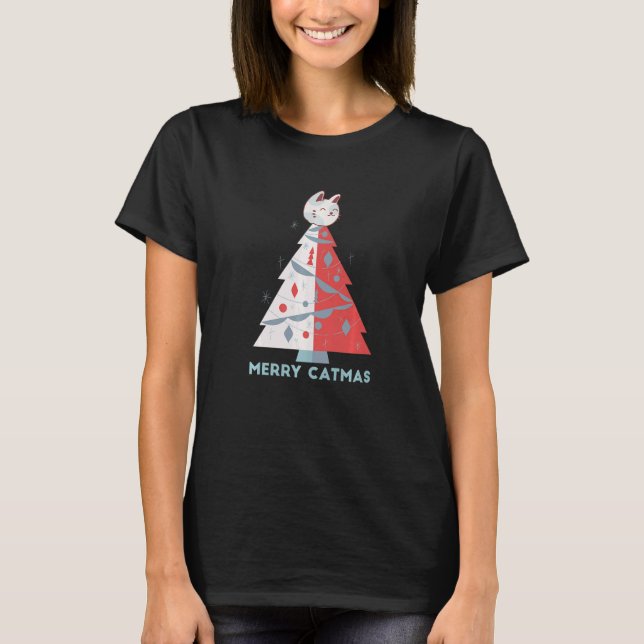 Fröhliche Katzmas T-Shirt (Vorderseite)