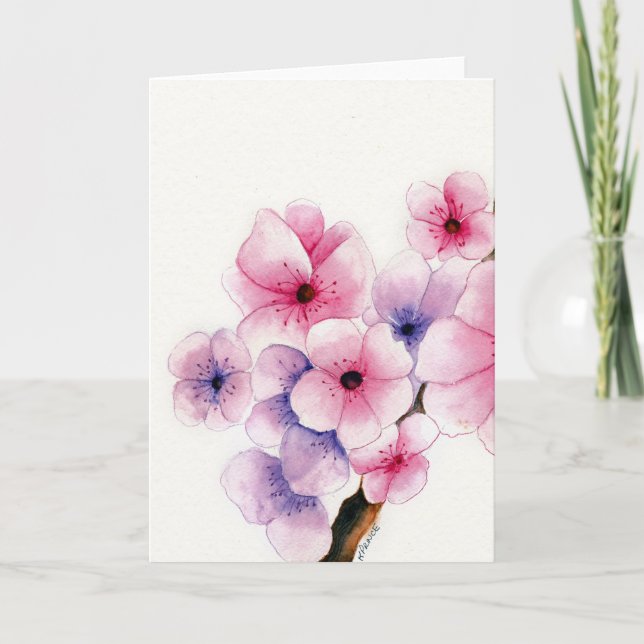 Fröhliche Kirschblüten für jeden Anlass Karte (Vorderseite)