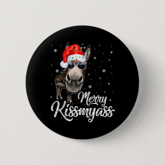 Fröhliche Kissmy Sarkastische Weihnachten Lustige  Button