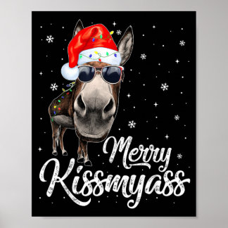 Fröhliche Kissmy Sarkastische Weihnachten Lustige  Poster