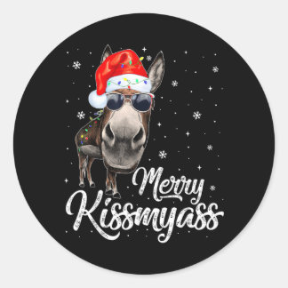 Fröhliche Kissmy Sarkastische Weihnachten Lustige  Runder Aufkleber