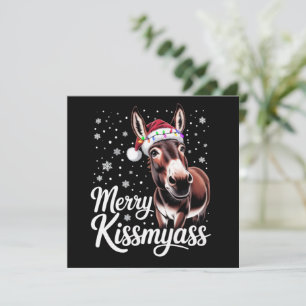 Fröhliche Kissmyass Esel Sarkastische Weihnachten  Einladung