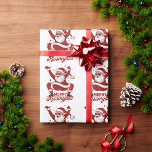 Fröhliche Kissmyass Snarky Weihnachten Sarkastisch Geschenkpapier