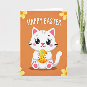 Fröhliche Kitty-Happy-Egg-Karte Karte
