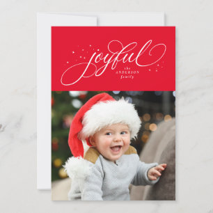 Fröhliche klassische Weihnachtsfoto rote Holiday-K Feiertagskarte